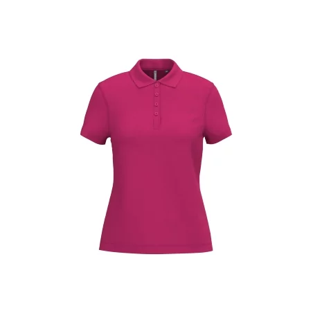 Polo piqué manches courtes femme