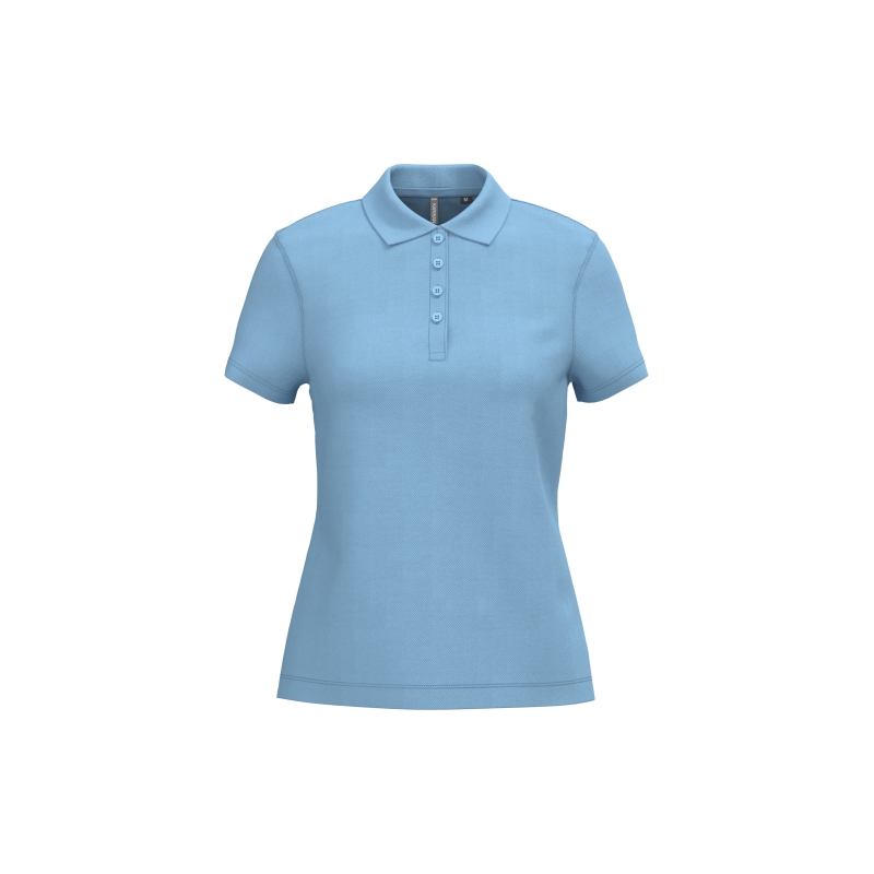 Polo piqué manches courtes femme