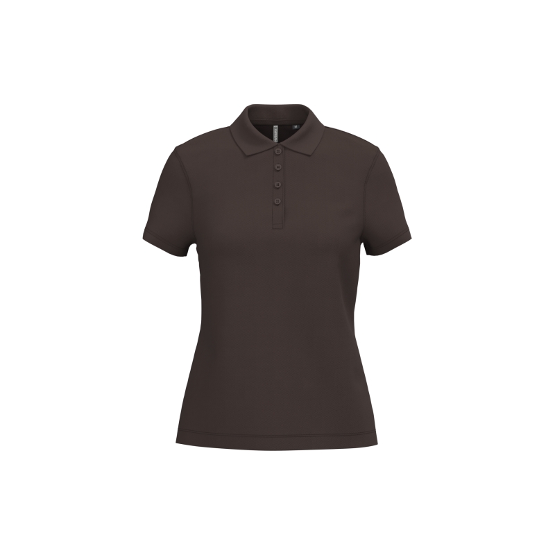 Polo piqué manches courtes femme