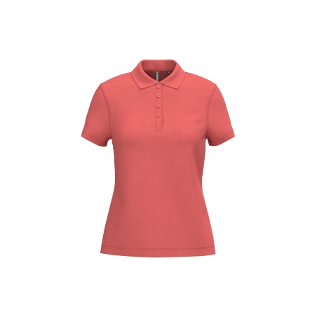 Polo piqué manches courtes femme