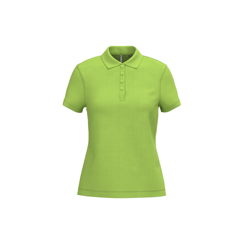 Polo piqué manches courtes femme