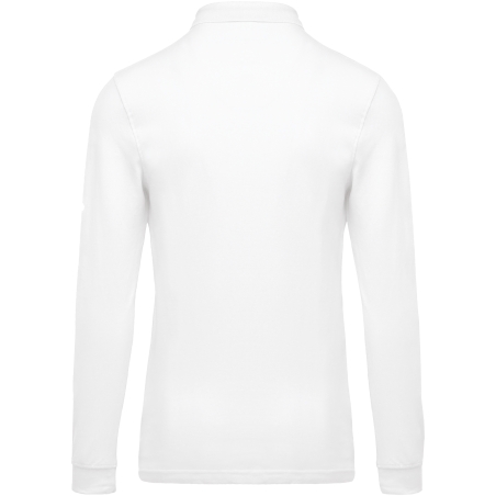 Polo piqué manches longues homme