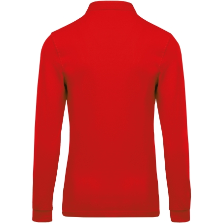 Polo piqué manches longues homme