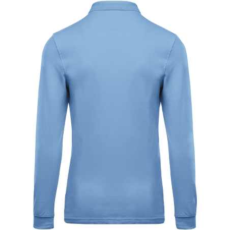 Polo piqué manches longues homme