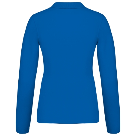 Polo piqué manches longues femme