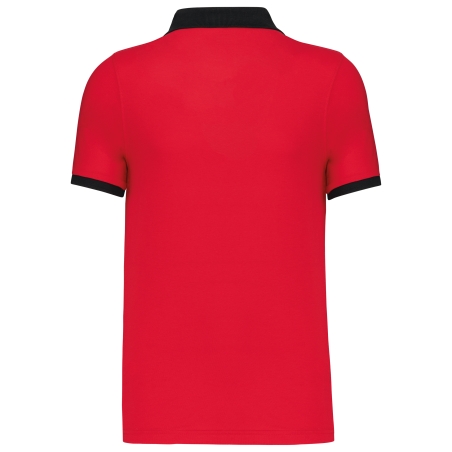 Polo piqué bicolore homme