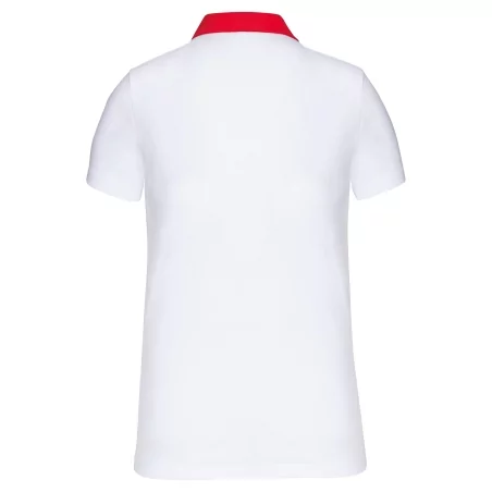 Polo jersey bicolore femme