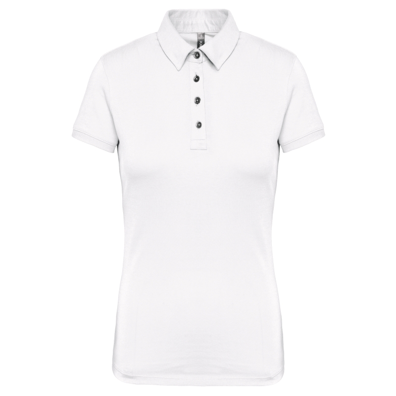 Polo jersey manches courtes femme