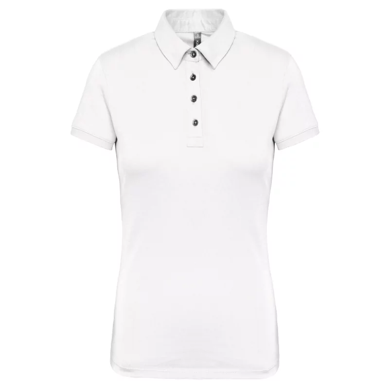 Polo jersey manches courtes femme