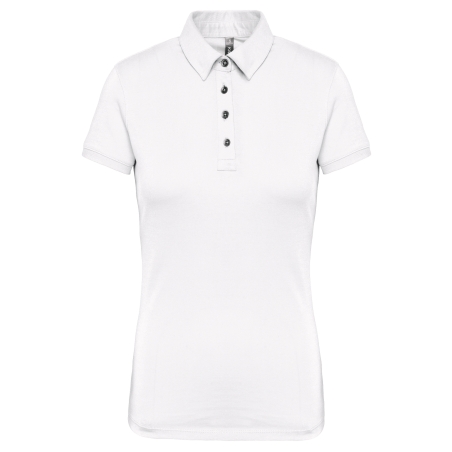 Polo jersey manches courtes femme