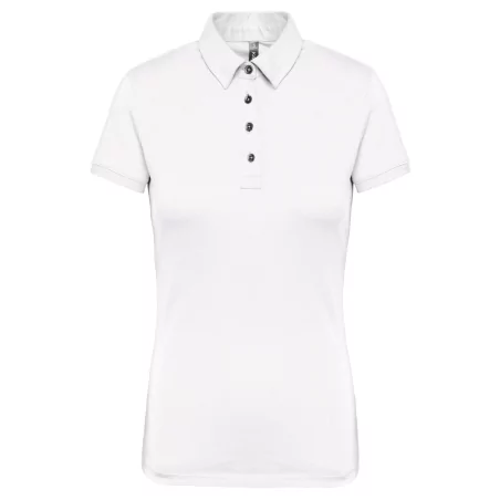 Polo jersey manches courtes femme
