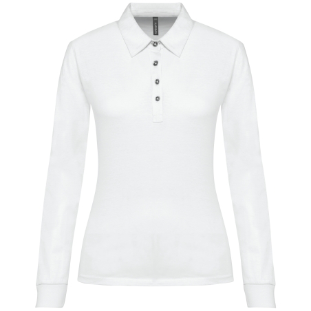 Polo jersey manches longues femme