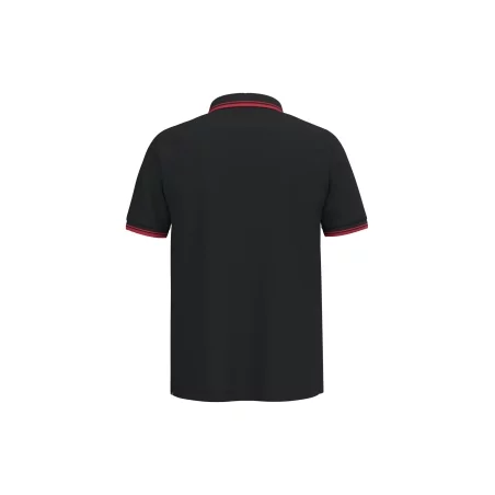 Polo homme manches courtes à liserés contrastés