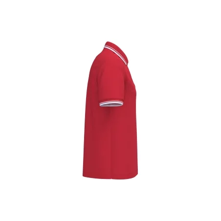 Polo homme manches courtes à liserés contrastés