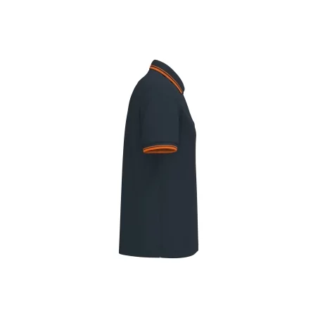 Polo homme manches courtes à liserés contrastés