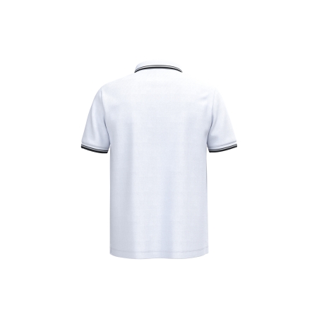 Polo homme manches courtes à liserés contrastés