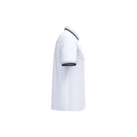 Polo homme manches courtes à liserés contrastés