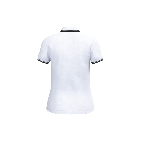 Polo femme manches courtes à liserés contrastés