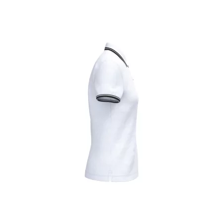 Polo femme manches courtes à liserés contrastés