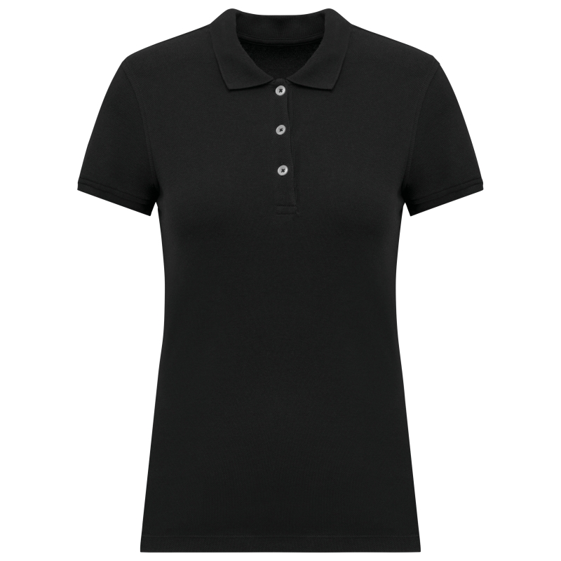 Polo piqué manches courtes femme