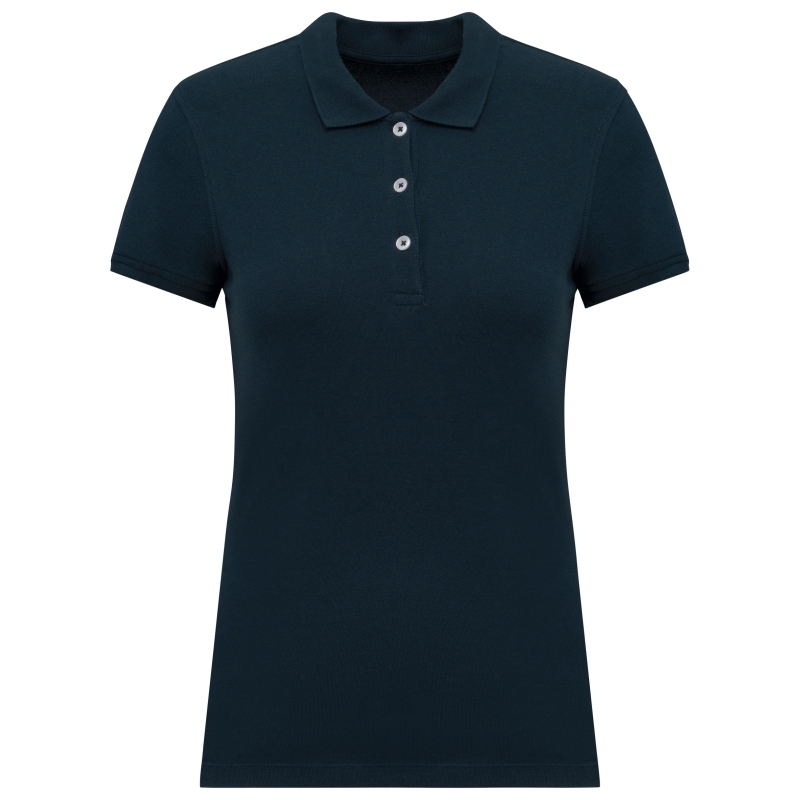 Polo piqué manches courtes femme