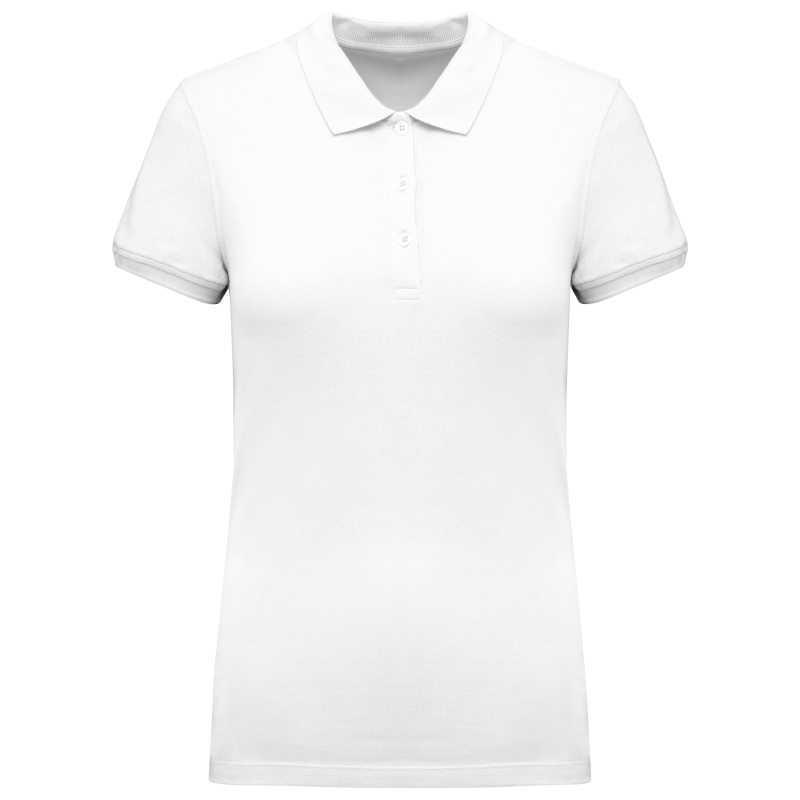 Polo piqué manches courtes femme