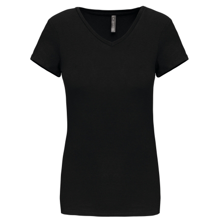 T-shirt col V manches courtes femme