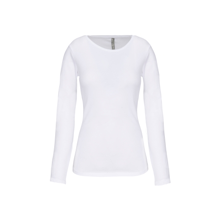 T-shirt col rond manches longues femme