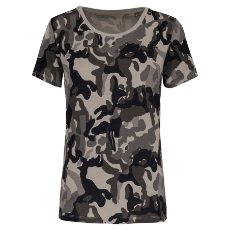 T-shirt camo manches courtes femme