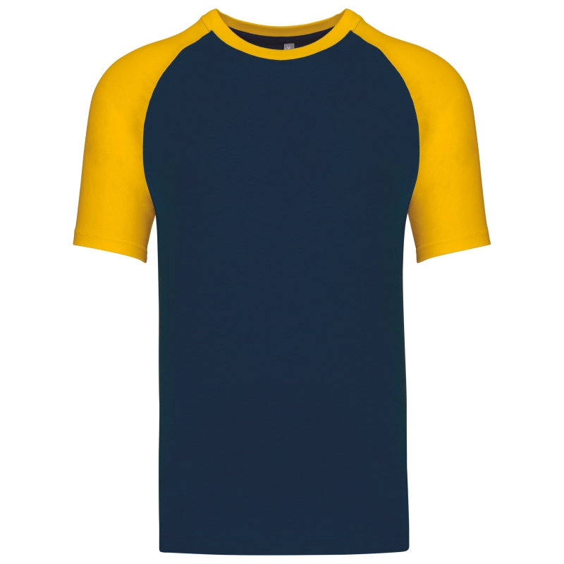 Baseball  t-shirt bicolore manches courtes