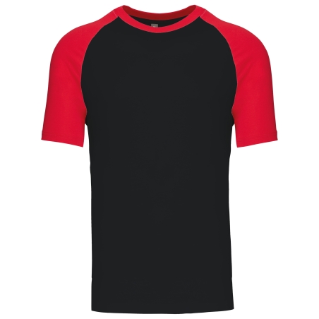 Baseball  t-shirt bicolore manches courtes