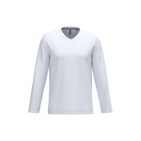 T-shirt col V manches longues