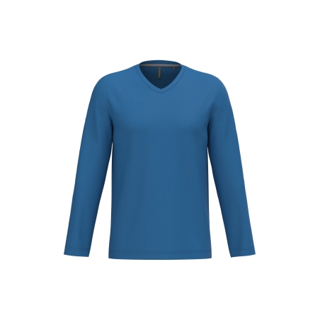 T-shirt col V manches longues