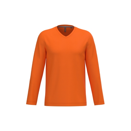 T-shirt col V manches longues