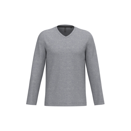 T-shirt col V manches longues