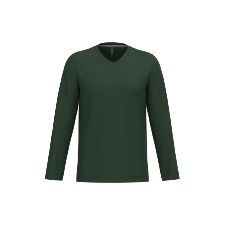 T-shirt col V manches longues