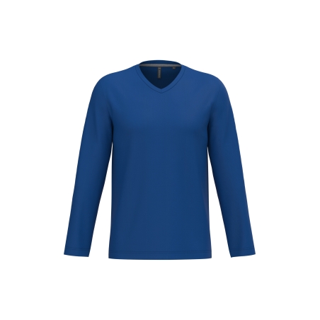T-shirt col V manches longues
