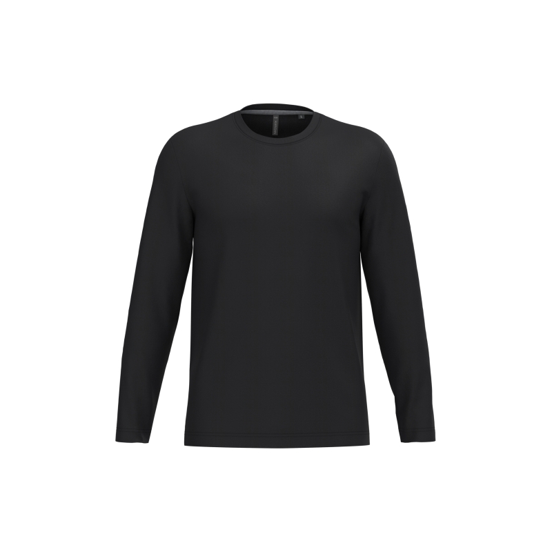 T-shirt col rond manches longues homme