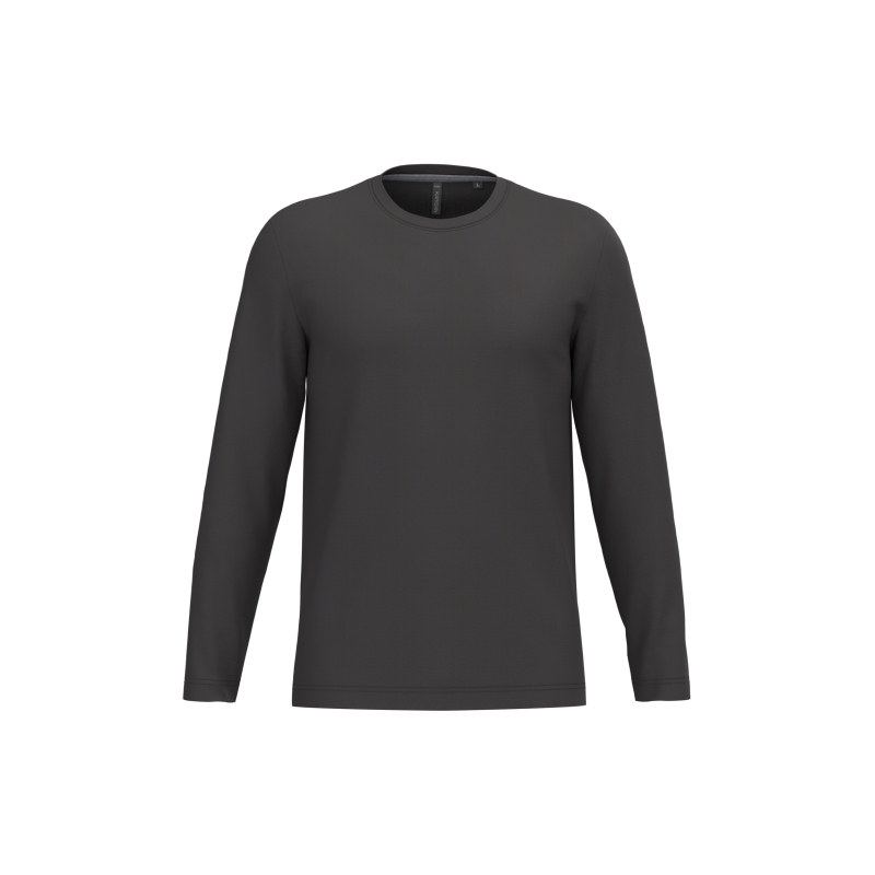 T-shirt col rond manches longues homme