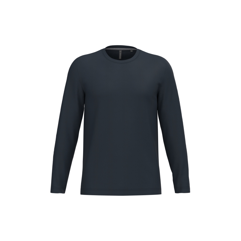 T-shirt col rond manches longues homme