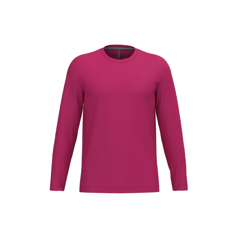 T-shirt col rond manches longues homme
