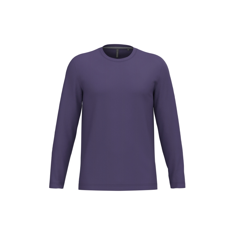 T-shirt col rond manches longues homme
