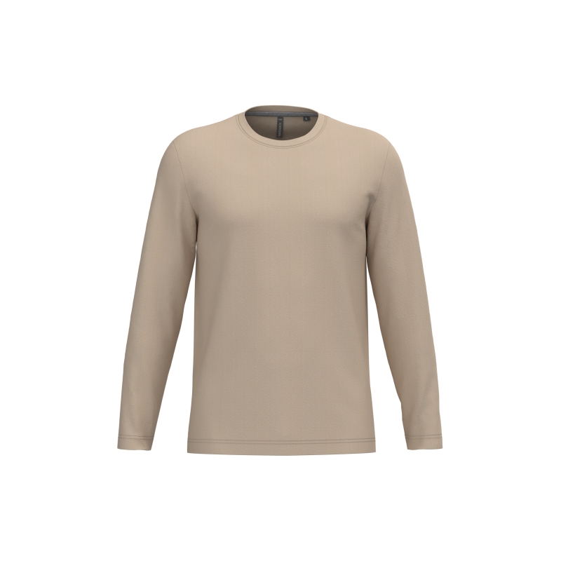 T-shirt col rond manches longues homme