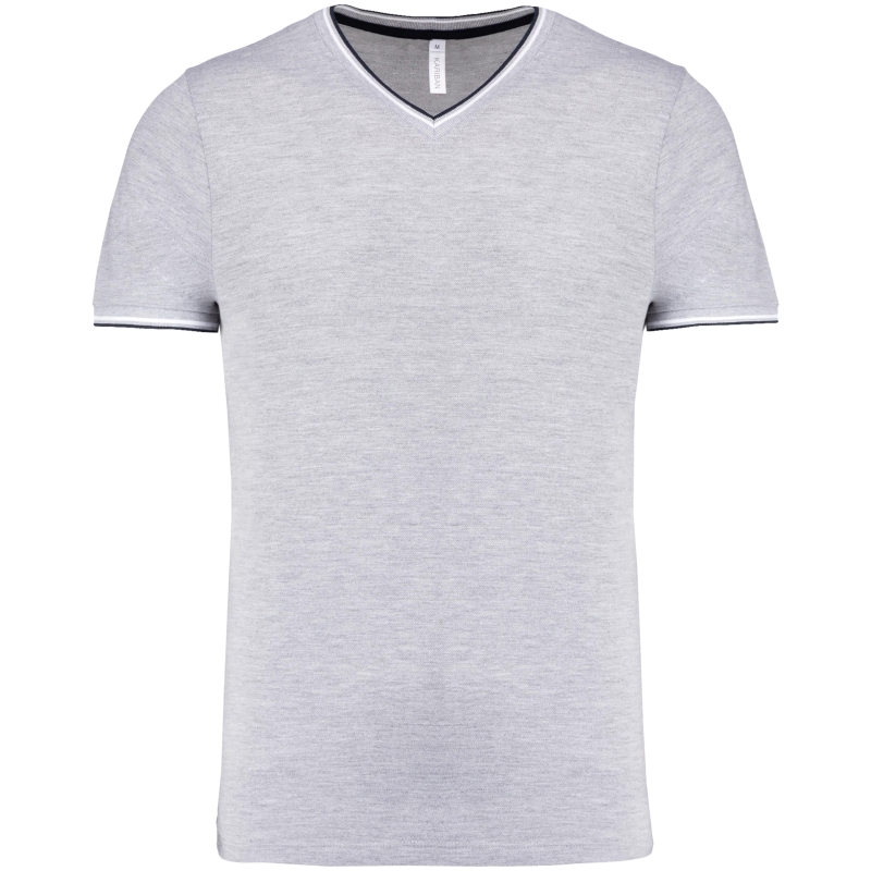 T-shirt maille piquée col V homme