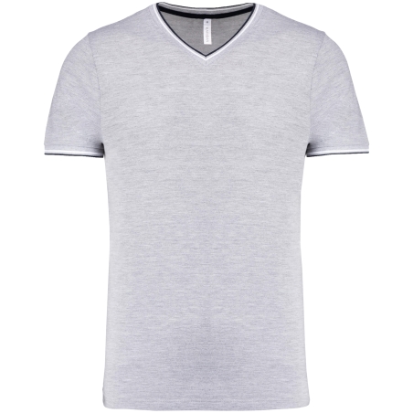 T-shirt maille piquée col V homme