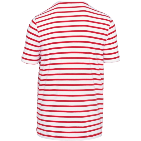 T-shirt rayé marin avec poche manches courtes homme