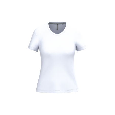T-shirt col V manches courtes femme