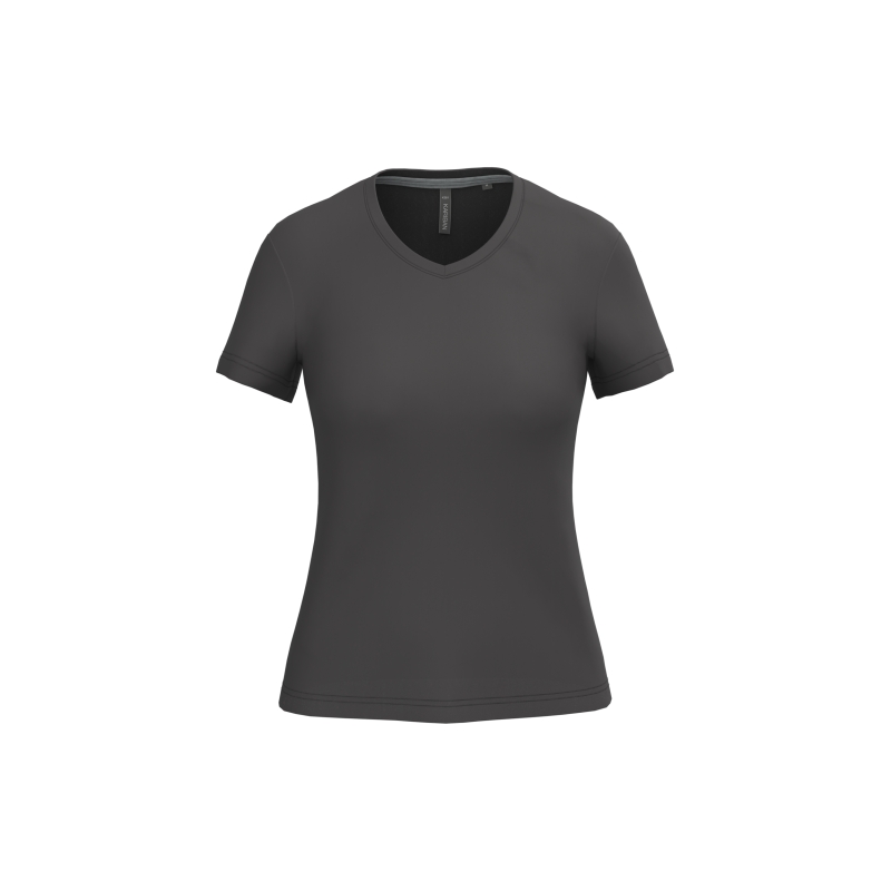T-shirt col V manches courtes femme