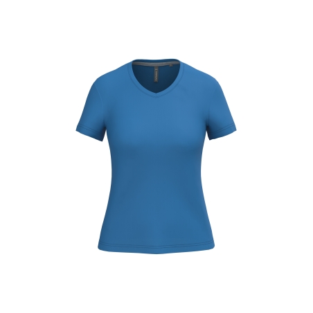 T-shirt col V manches courtes femme