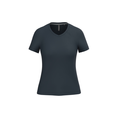 T-shirt col V manches courtes femme